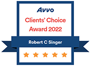 Avvo Clients' Choice Award 2022 | Robert C Singer | 5 Stars